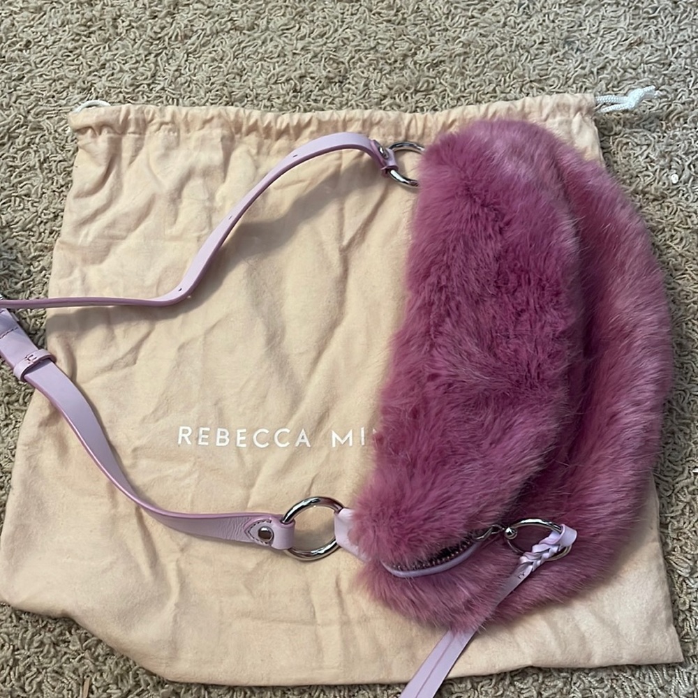 Rebecca Minkoff Pink furry Fanny pack